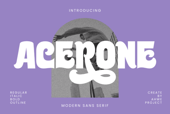 Acerone: The Playful Display Typeface for Handmade Creators