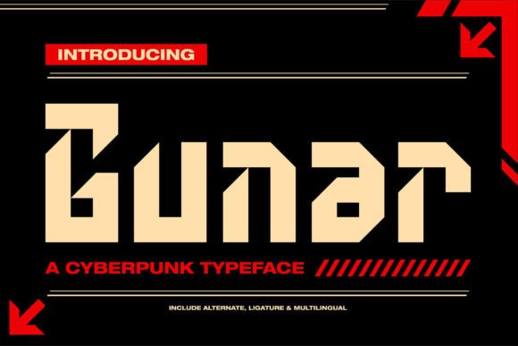 Gunar: A Bold Display Font for Quirky Brand Identity Projects