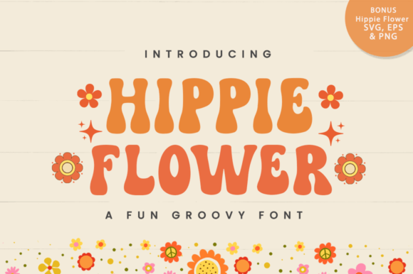 Hippie Flower: A Retro Display Typeface for Modern Web Design