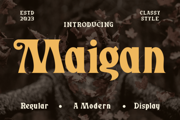 Maigan: A Premium Display Font for Editorial Design