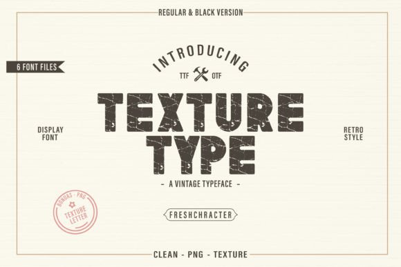 Texture Type: A Vintage Retro Grunge Color Font for Bold Branding