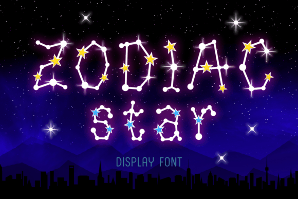 Zodiac Star: A Magical Display Font for Dreamy Brand Identity